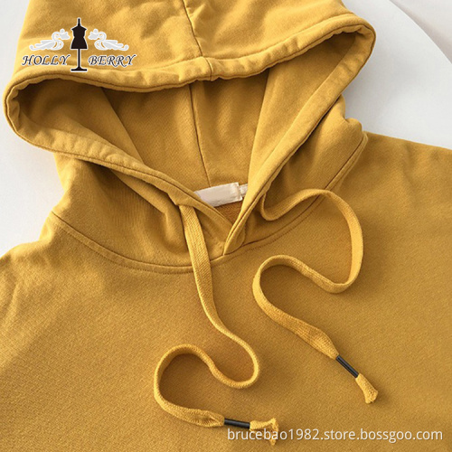 Eco-friendly 100%Cotton Custom Women Hooded Plus Size Hoodie